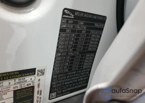 2019 Jaguar F-Pace from USA, damaged, VIN SADCS2FX0KA390901